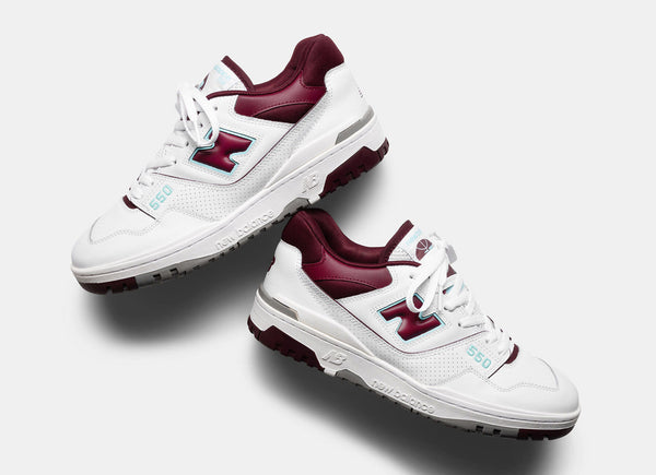 New Balance 550 Burgundy Cyan